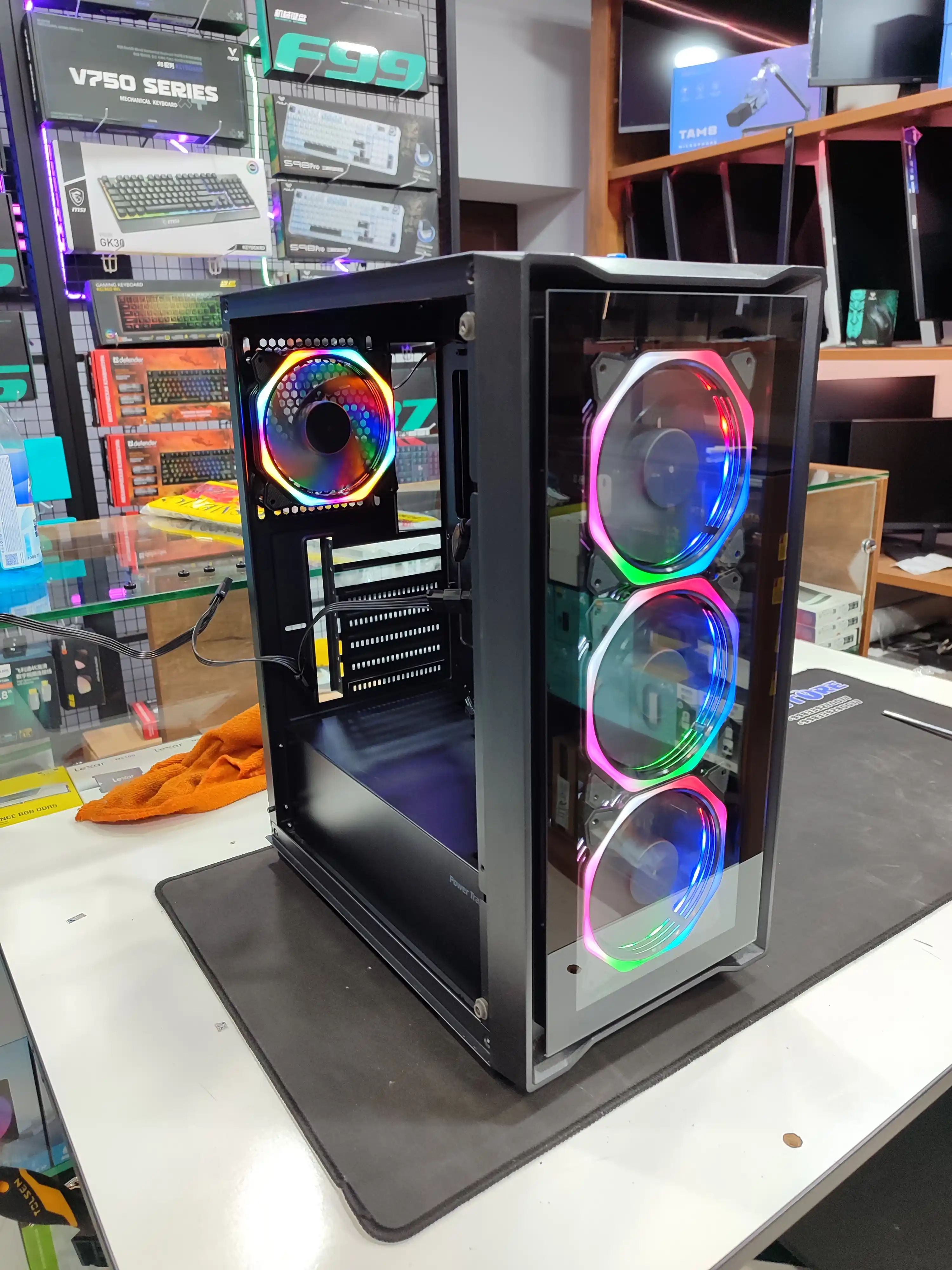 RGB-вентилятор для компьютера, 120 мм , радужный цвет, с высоким воздушным потоком
