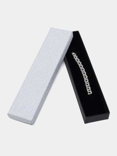 Мужской серебряный браслет 925 пробы – Sumayya Silver — 344343-2142083-БЕЛЫЙ-15