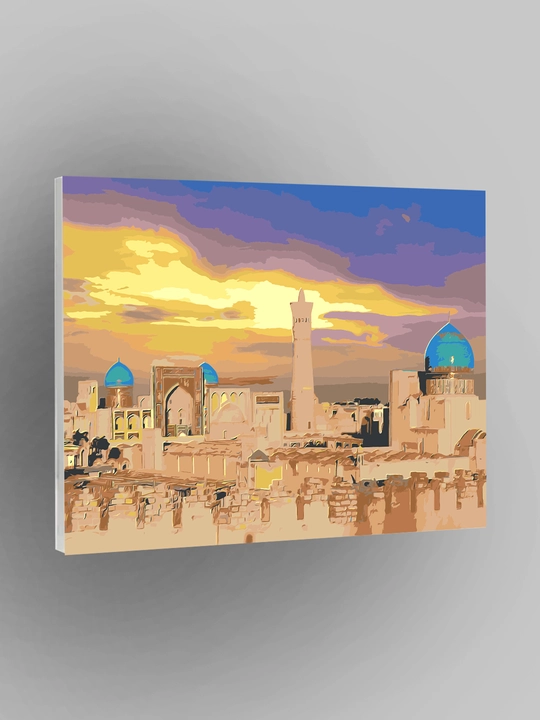 Raqamlar bo'yicha rasm chizish ARTERY "Oʻzbekiston", 40×50 sm, holstga bo'yaladigan rasm