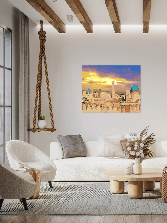 Raqamlar bo'yicha rasm chizish ARTERY "Oʻzbekiston", 40×50 sm, holstga bo'yaladigan rasm