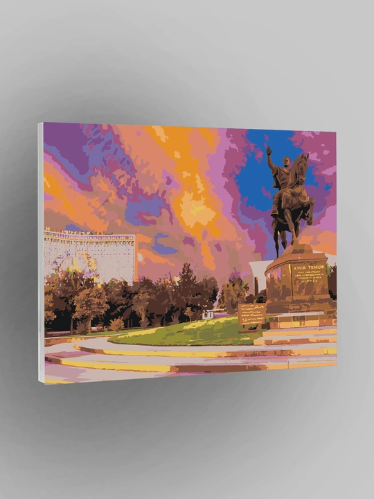 Raqamlar bo'yicha rasm chizish ARTERY "Oʻzbekiston", 40×50 sm, holstga bo'yaladigan rasm