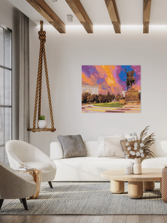 Raqamlar bo'yicha rasm chizish ARTERY "Oʻzbekiston", 40×50 sm, holstga bo'yaladigan rasm