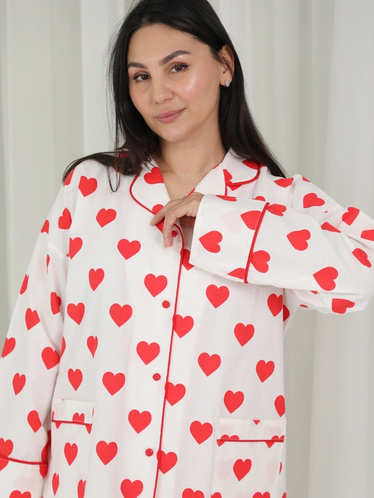 Yurak printli qulay pijama