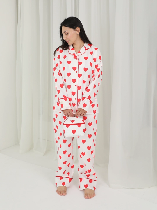 Yurak printli qulay pijama