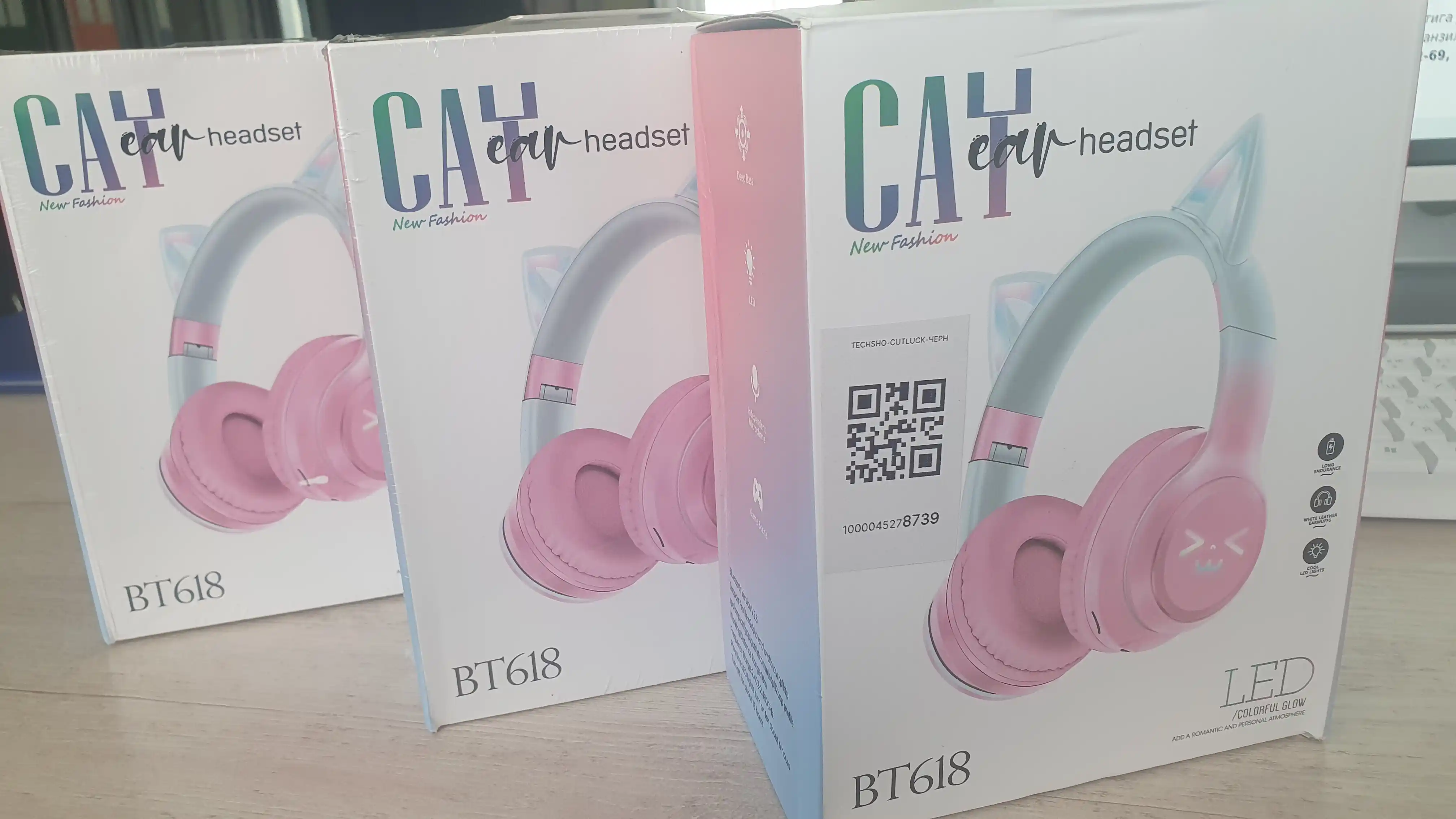 Simsiz quloqchinlar "Cat Ear" Bluetooth 5.1, qizlar va bolalar uchun mikrofonli quloqchin