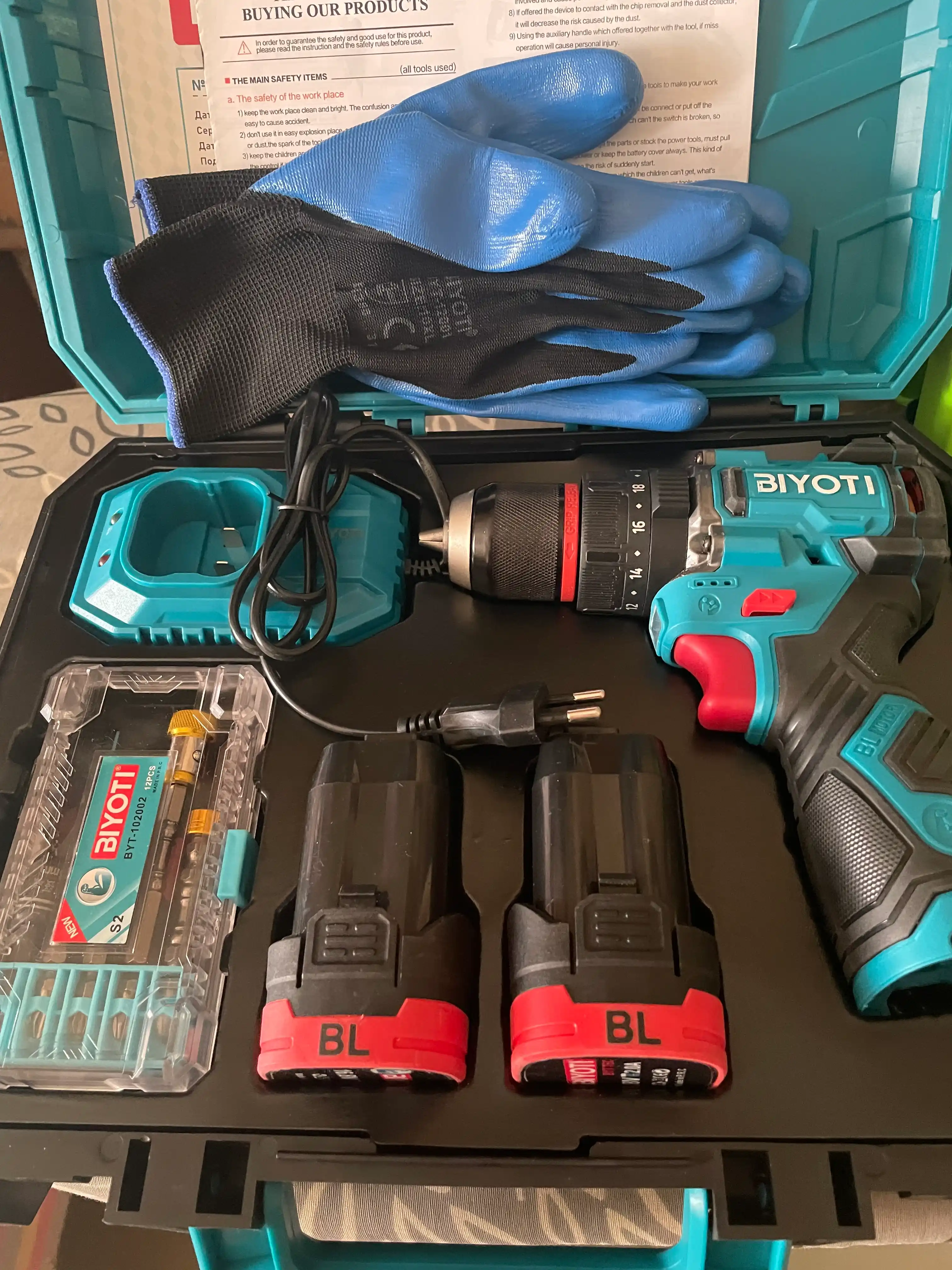 BIYOTI BYT-CD1015 PRO — uy va qurilish uchun kuchli zarbali shurup buragich