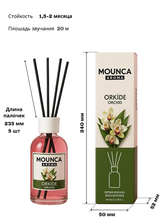 Аромадиффузор Mounca – 110 мл, ароматизатор для дома, ароматерапия