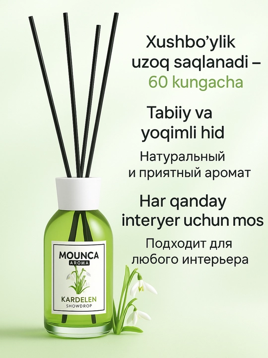 Аромадиффузор Mounca – 110 мл, ароматизатор для дома, ароматерапия