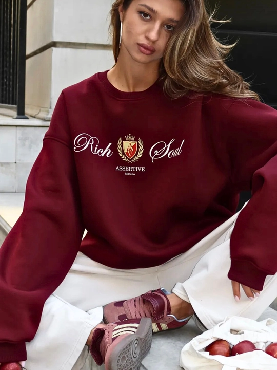 Свитшот оверсайз с принтом old money