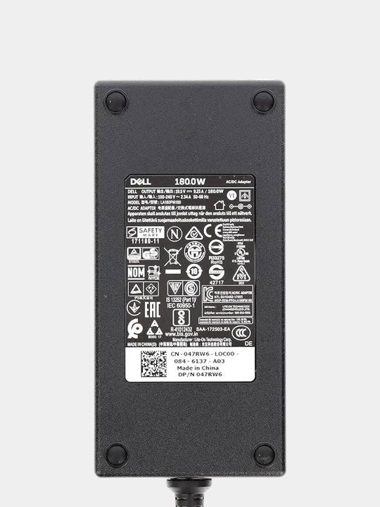 Блок питания для Dell 19.5V9,23A 180W штекер толстый штекер 7,4 мм WW5G3 JVF3V MHP9C 3XYY8 