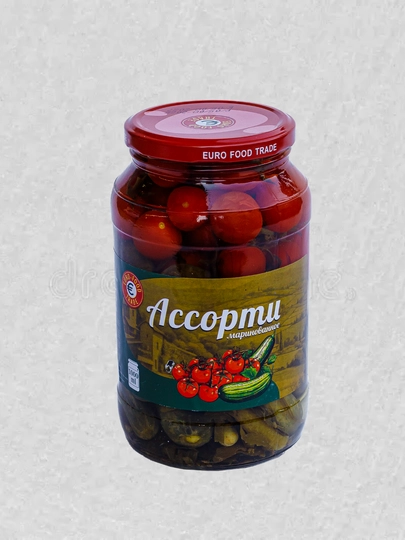 Ассорти маринованные Eurofood-Trade, 1000 мл — EFOOD-АССОРТИ-1000