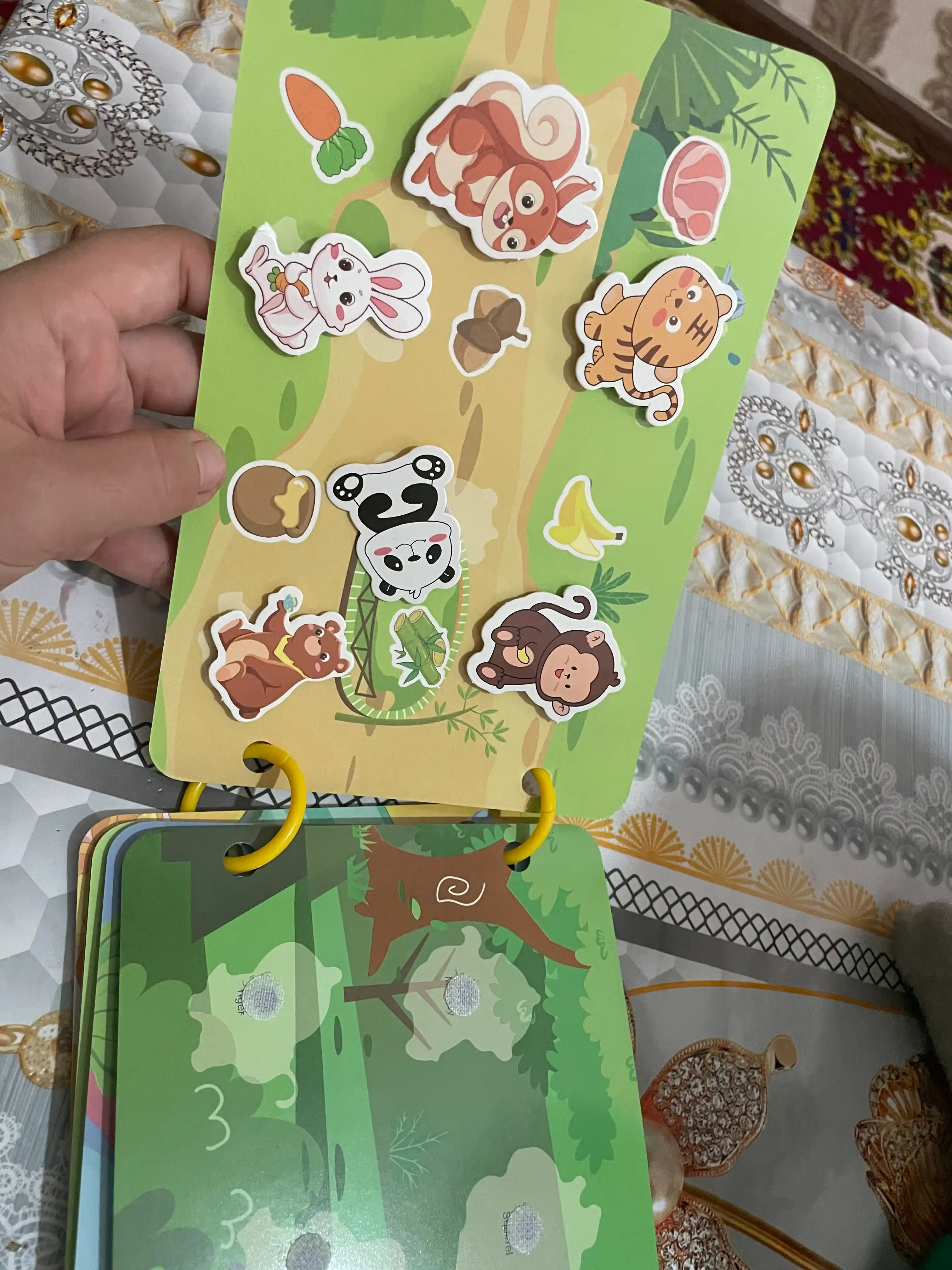 Стикеры с рисунками и бизи бук "busy book" головоломки