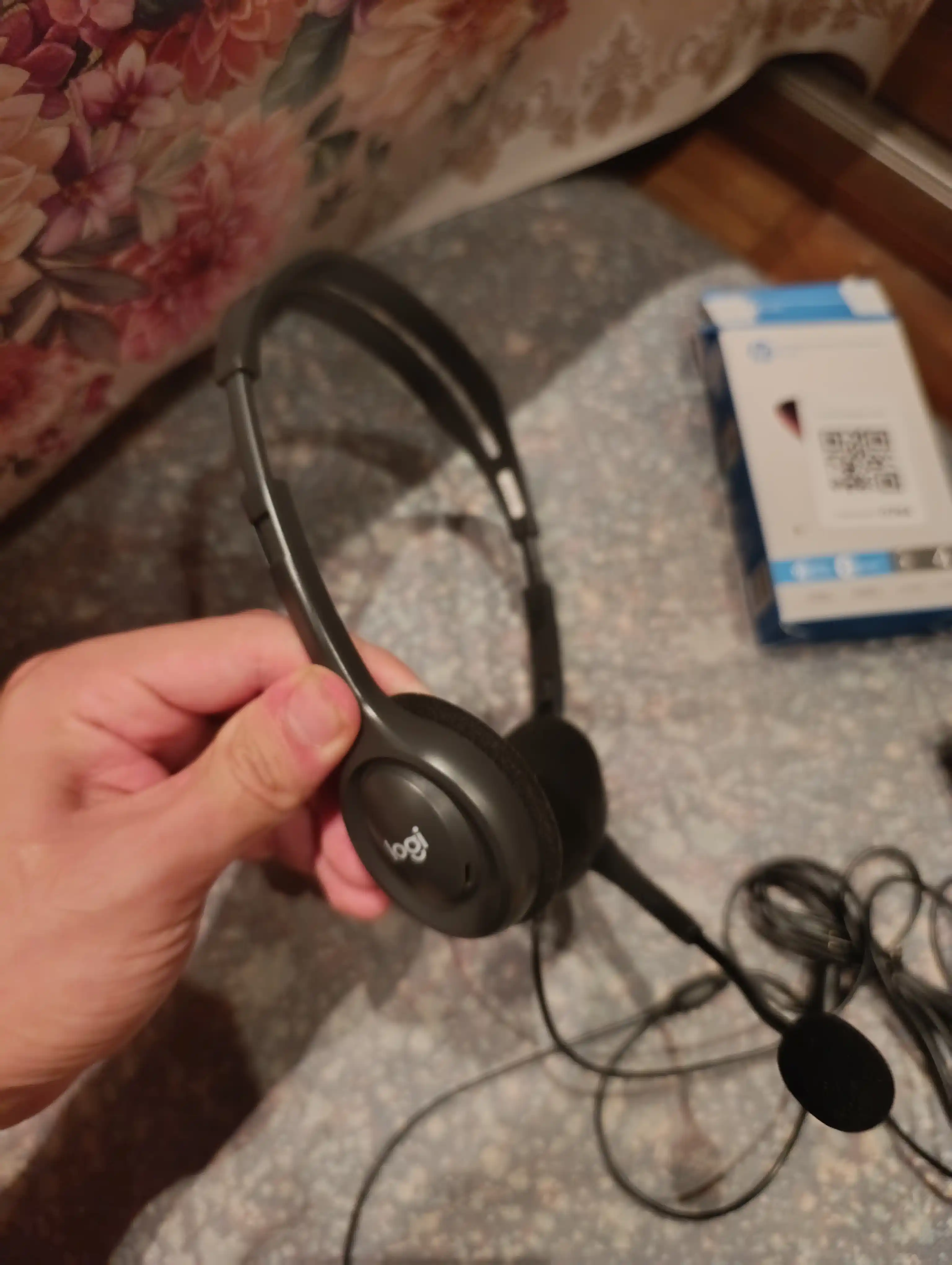 Наушники для Call Centre, Logitech h110, AUX подключение