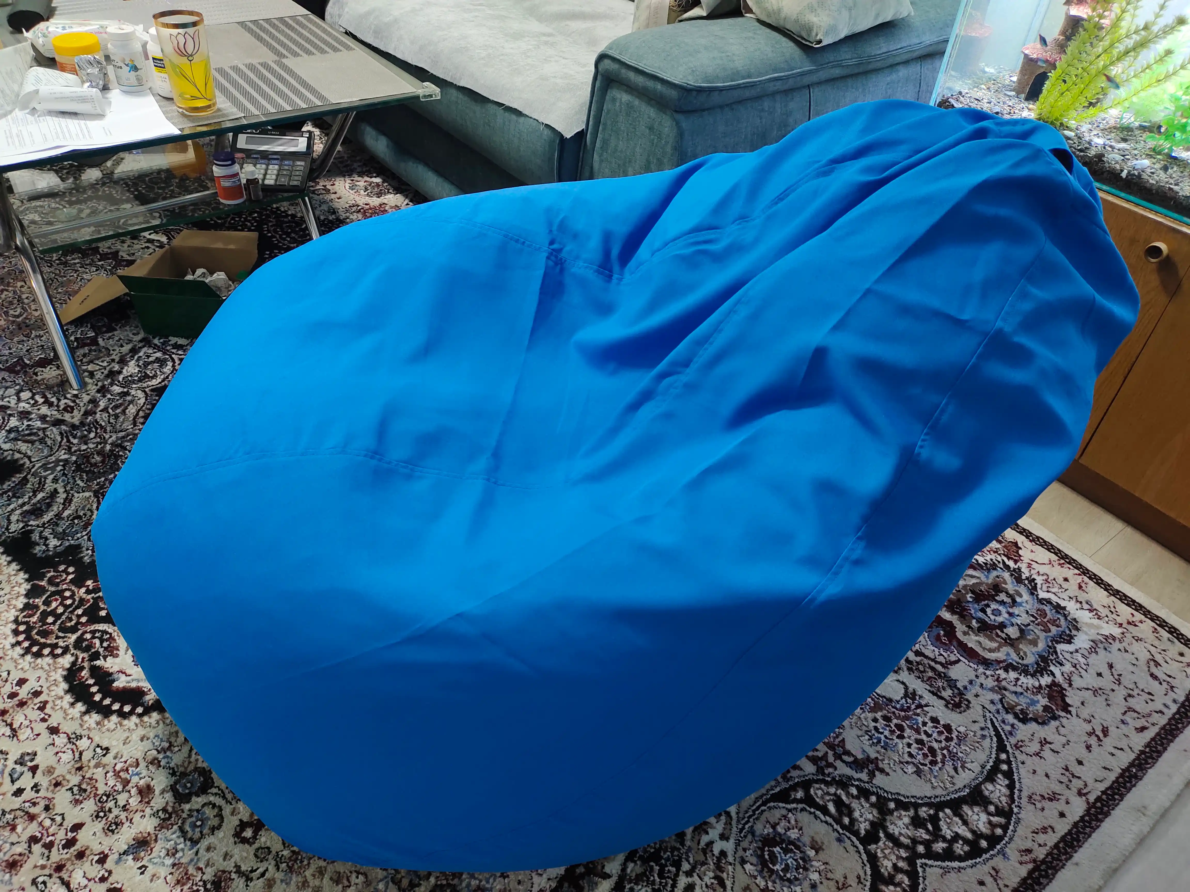 Katta o'lchamli kreslo qopchasi binbeg, XXXXL, gabardin materialidan tayyorlangan