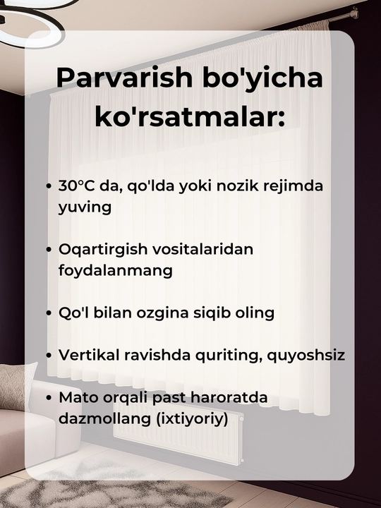 Parda tasmali tyul, oq, matlovchi