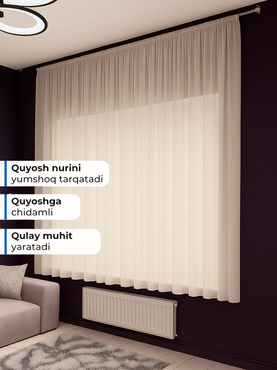 Parda tasmali tyul, oq, matlovchi