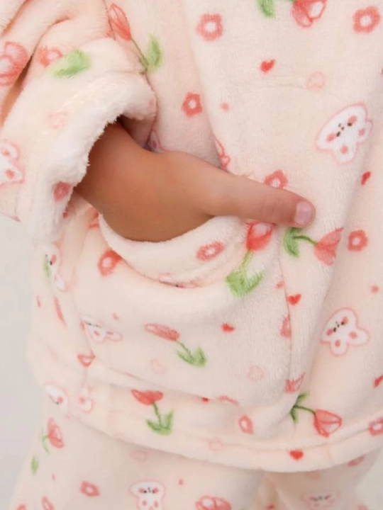 Issiq bolalar uy kiyimi, uyqu uchun pijama, issiq komplekt kiyim