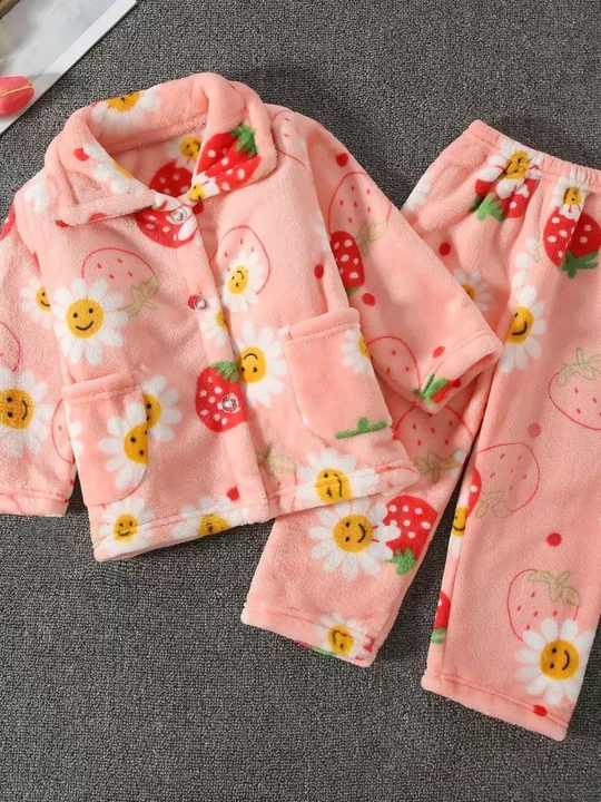 Issiq bolalar uy kiyimi, uyqu uchun pijama, issiq komplekt kiyim