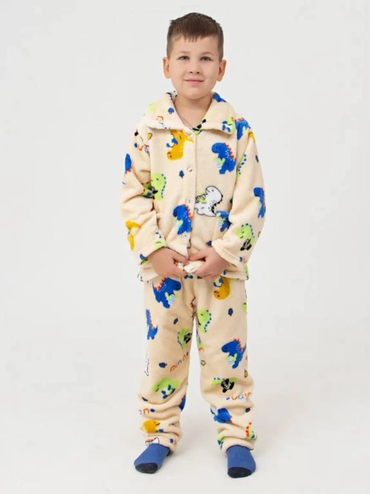 Issiq bolalar uy kiyimi, uyqu uchun pijama, issiq komplekt kiyim