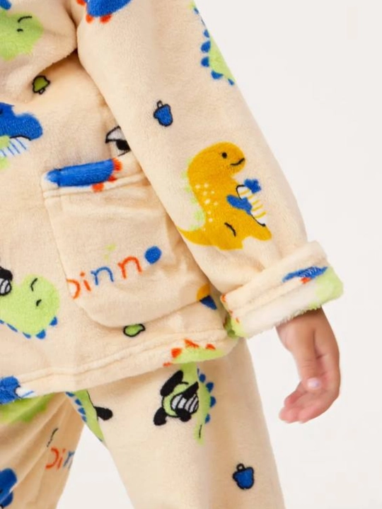 Issiq bolalar uy kiyimi, uyqu uchun pijama, issiq komplekt kiyim