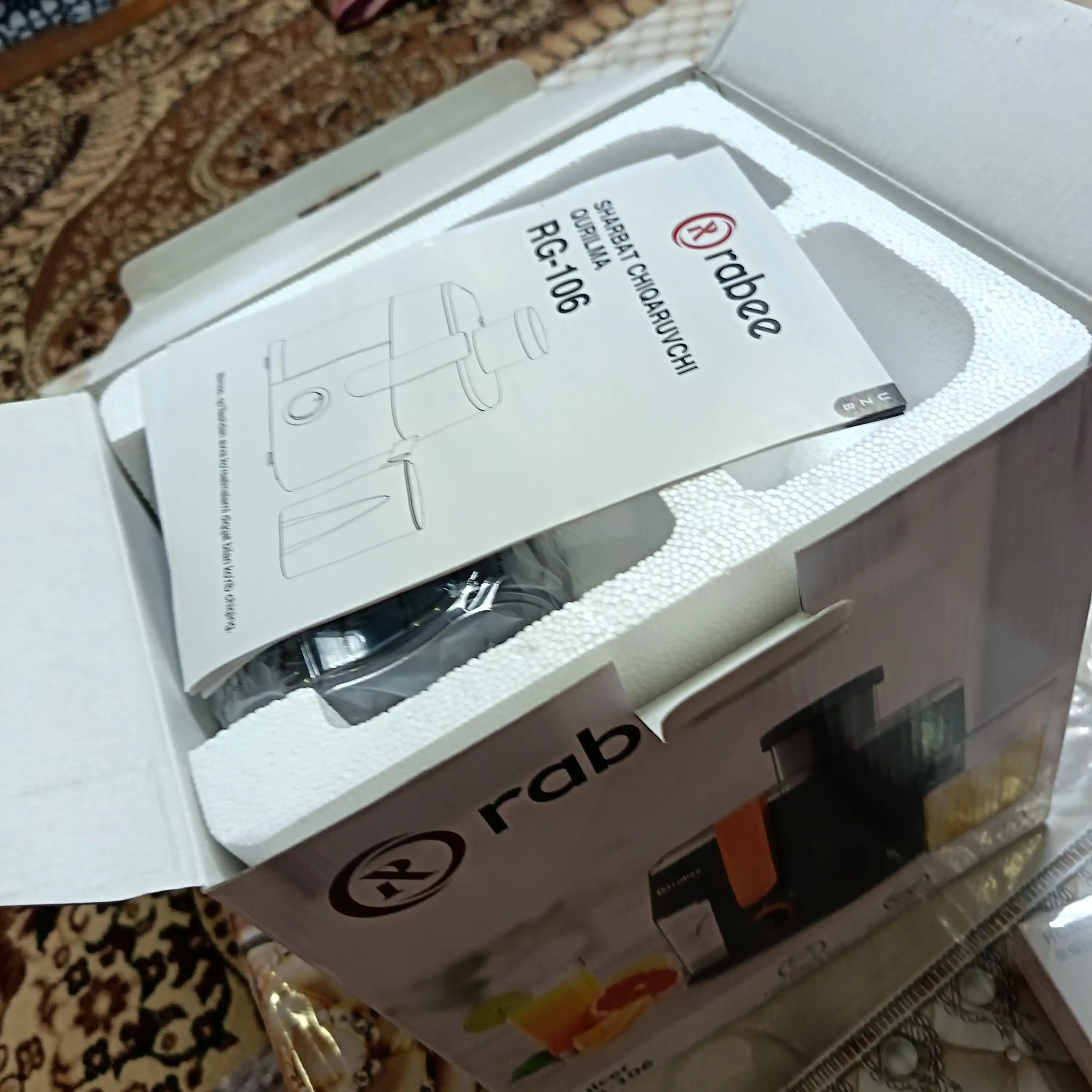 Ko'p funksiyali sharbat chiqargich Rabee RG-100, 101, 106 blender, maydalagich, 3 tasi 1 d