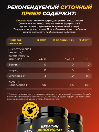 Креатин моногидрат Creatine Primekraft, 200 г, 40 порций — OMNIS-PRIMEC7-АЛЫЙ