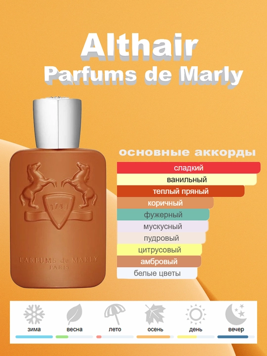 Духи Althair de Marly для мужские, Франция