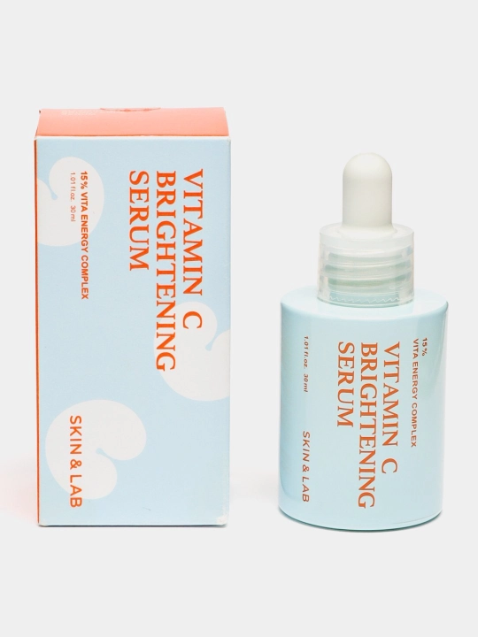 Vitamin C va peptidlar bilan tiniqlashtiruvchi zardob Skin&Lab Vitamin C Brightening Serum - 