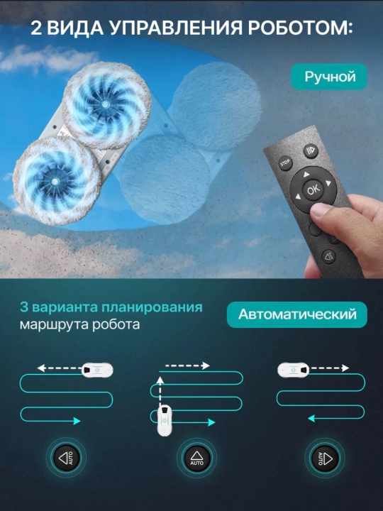 Робот мойщик окон, стеклоочиститель с распылителем