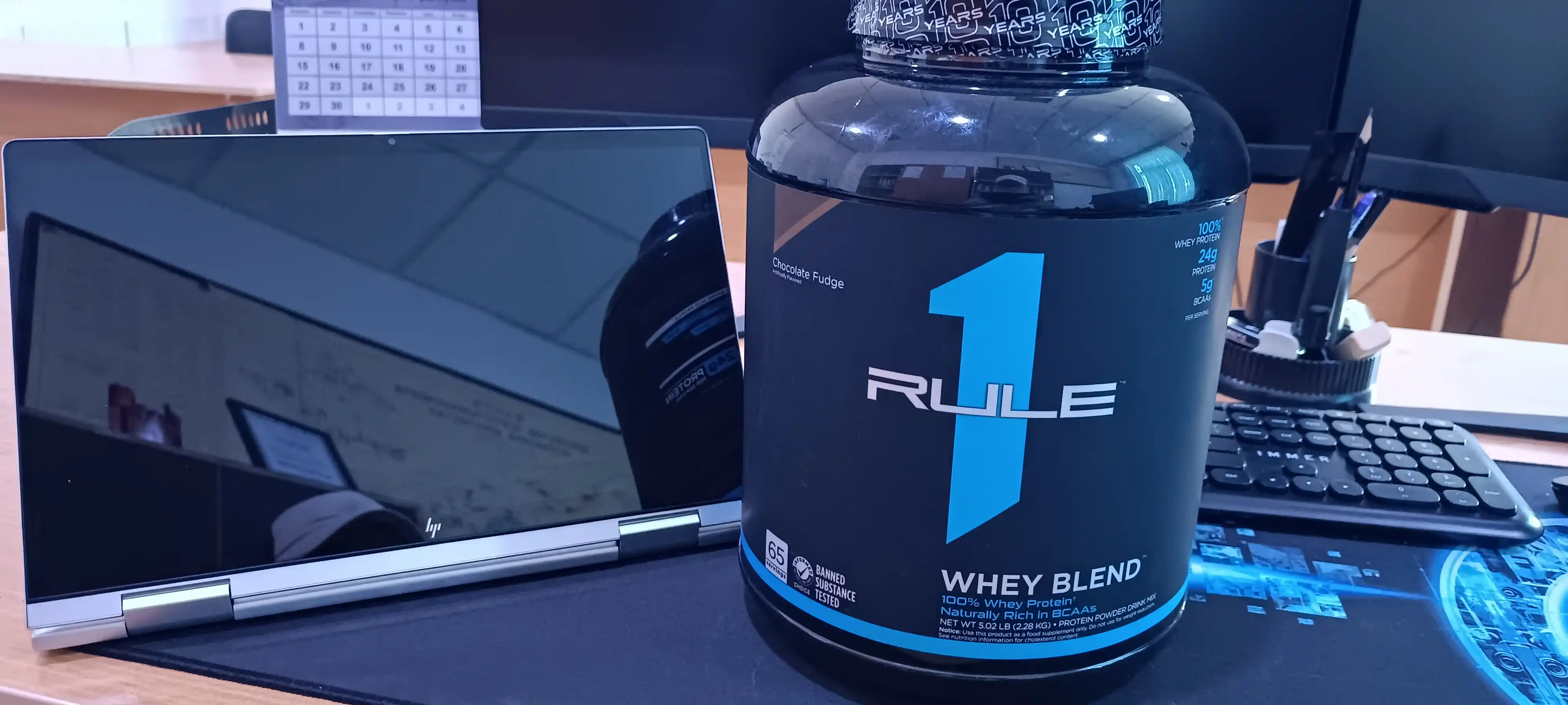 RULE1 WHEY blend protein, 0.4 g, 0.9 g, 2.3 kg, 4.6 kg, oqsil muskul o'stirish uchun