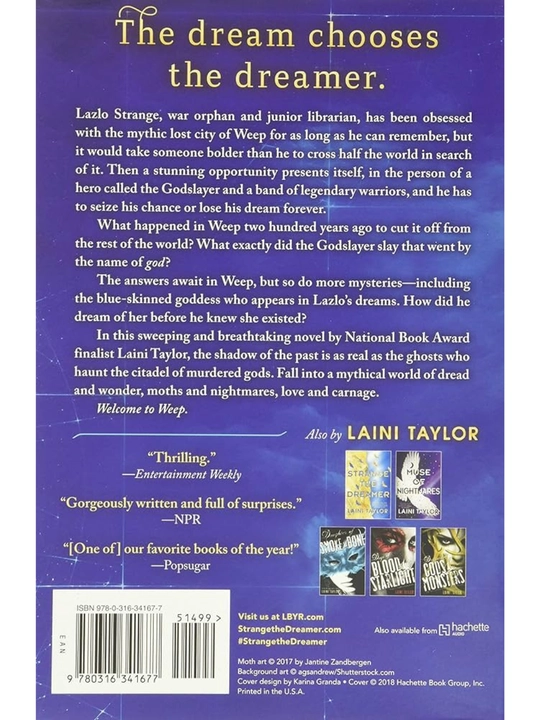 Strange The Dreamer. Laini Taylor (ingliz tilidagi kitoblar)