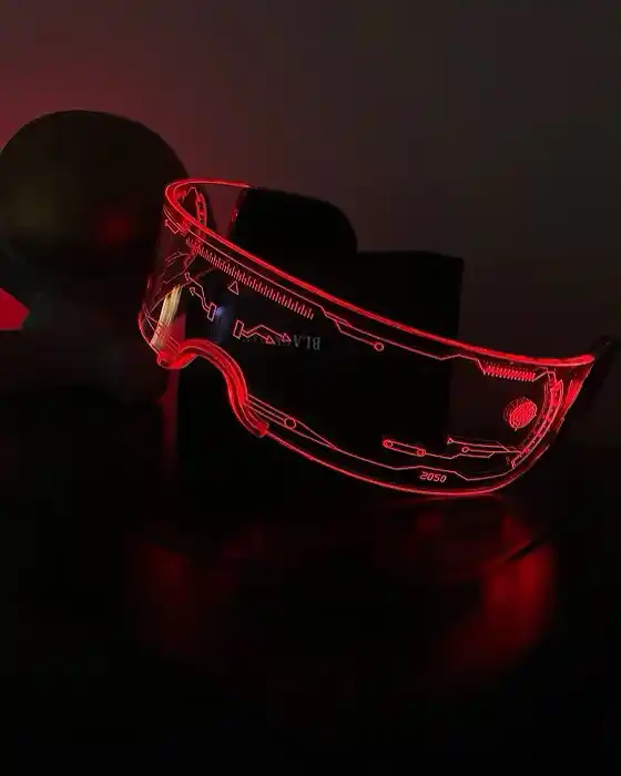 Очки светящиеся LED, для вечеринки, неоновые, унисекс, прозрачные