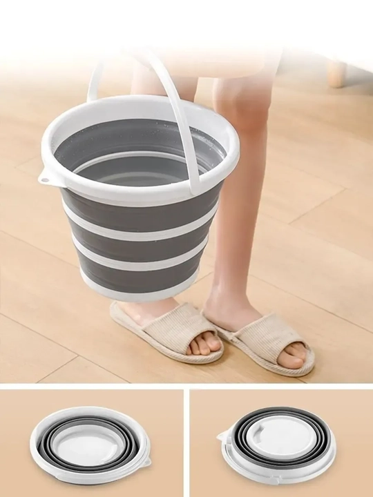 Yig‘iladigan plastik chelak,cho'mich va tog‘ora, silikon, 5 litr, 10 litr va 15 litrli