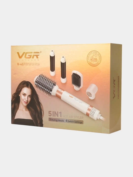 VGR V-487 5 tasi 1 da professional soch quritgich fen, avtomatik ployka va turmaklash