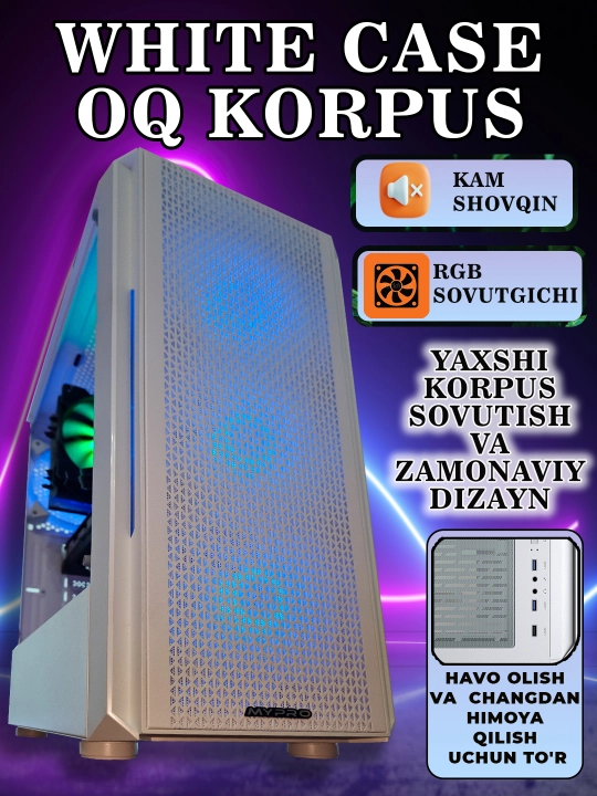 Tayyor Core i5-12400f o'yin kompyuteri, GTX 1660 super-o'yin va dizayn uchun tizimli blok