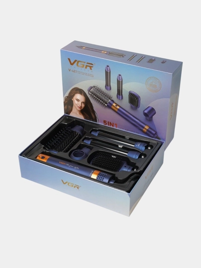 Sochlarni tekislash va turmaklash uchun avtomatik professional fen VGR V-487, 5 ta 1 da