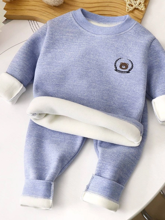 Issiq bolalar uy kiyimi, uyqu uchun pijama, issiq komplekt kiyim