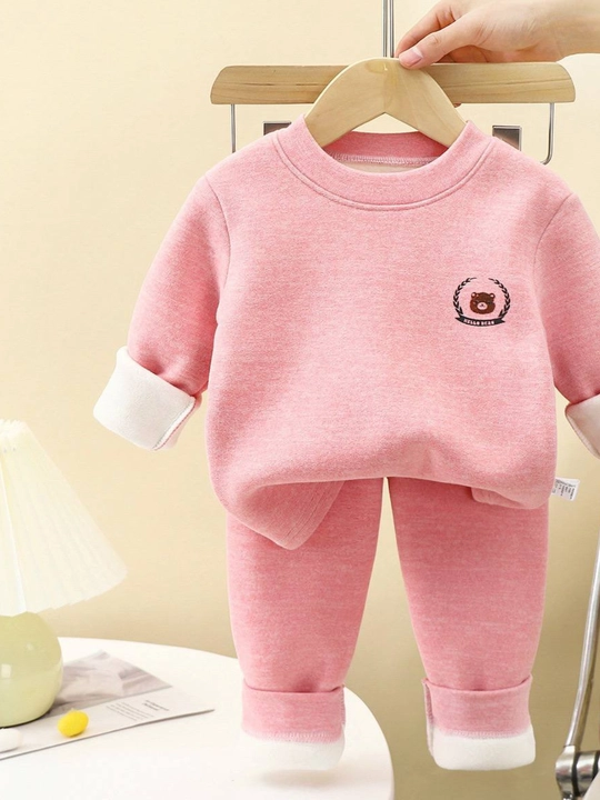 Issiq bolalar uy kiyimi, uyqu uchun pijama, issiq komplekt kiyim