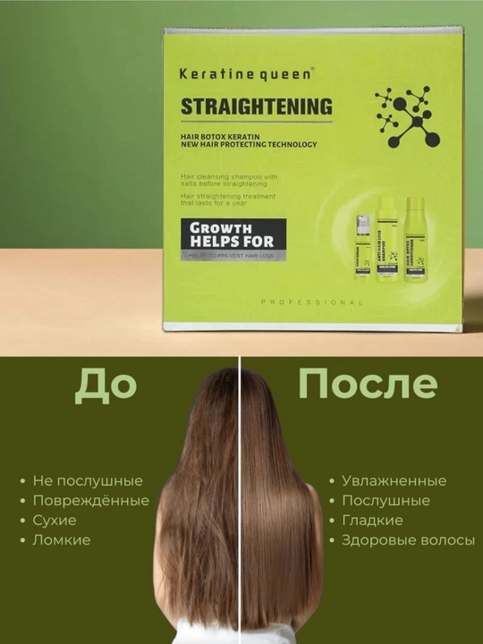 Keratin Queen Набор для выпрямления и ухода за волосами