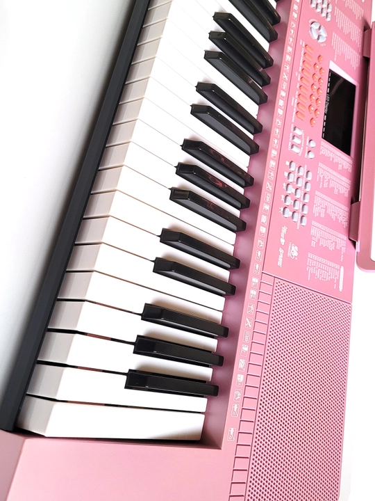 Elektron pianino 61 standart tugmachalari, mikrofon, tarmoq va batareya bilan quvvatlanadi