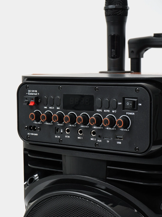 Portativ simsiz kolonka NDR 1100 va JQS 9033, RGB yoritgichli, karaoke, Bluetooth