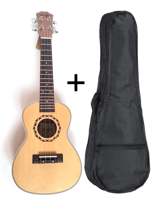 23 dyuymli Spruce va Sapele Ukulele, Gavayi 4 torli mini gitara - 
