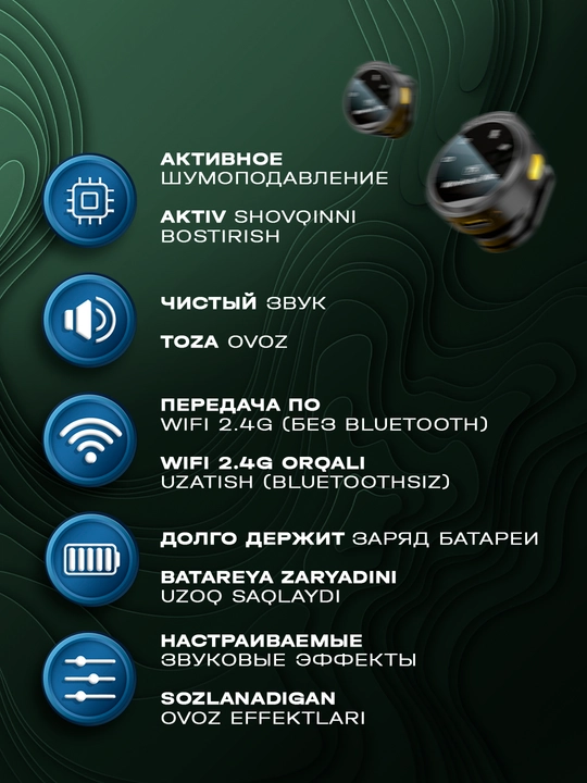 Blogerlar, YouTube va strimlar uchun simsiz petlitsali mikrofon, Android petlitsa, Iphone