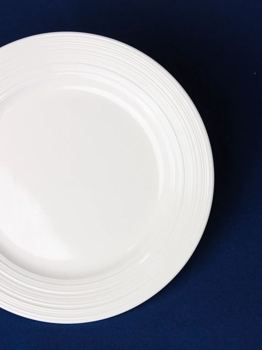 Oq farfor likopcha 15,5 sm, 18 sm, 20,5 sm diametrda bo‘lib
