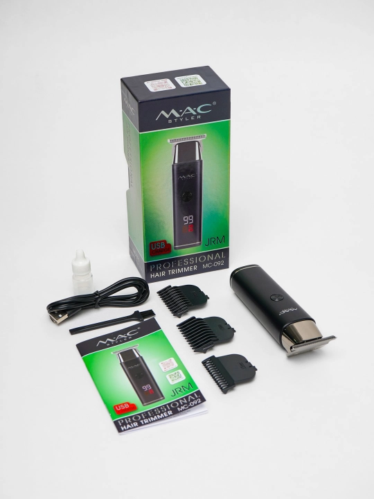 Simsiz soch olish mashinasi, MAC  LED displeyli soqol trimmer