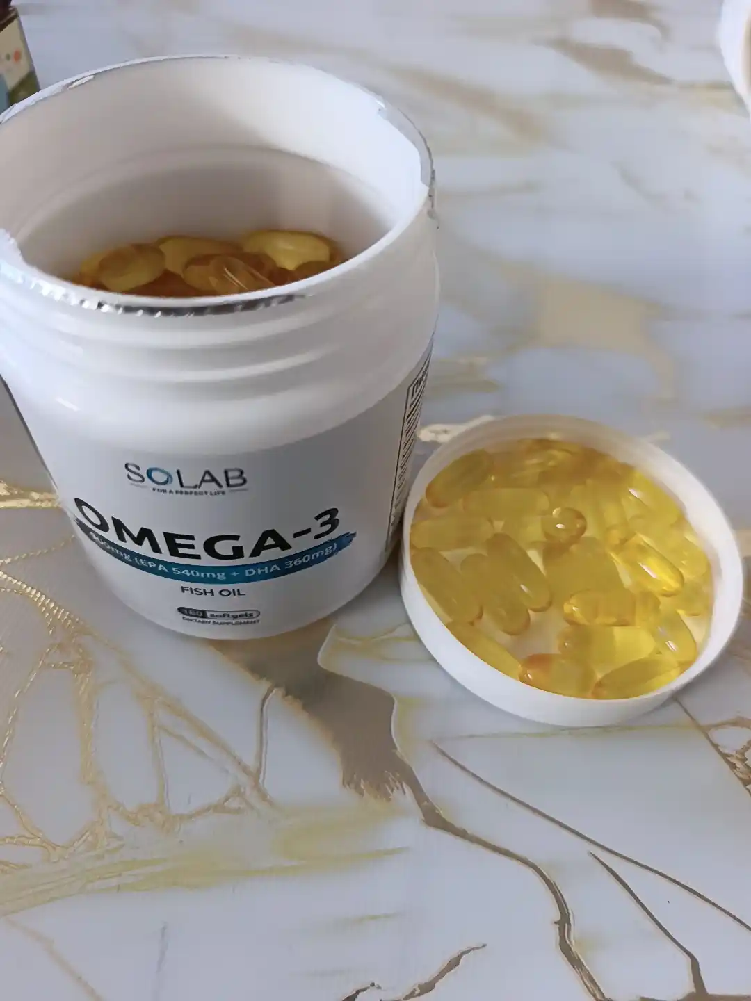 Omega-3, SOLAB, 900 mg, 180 kapsula