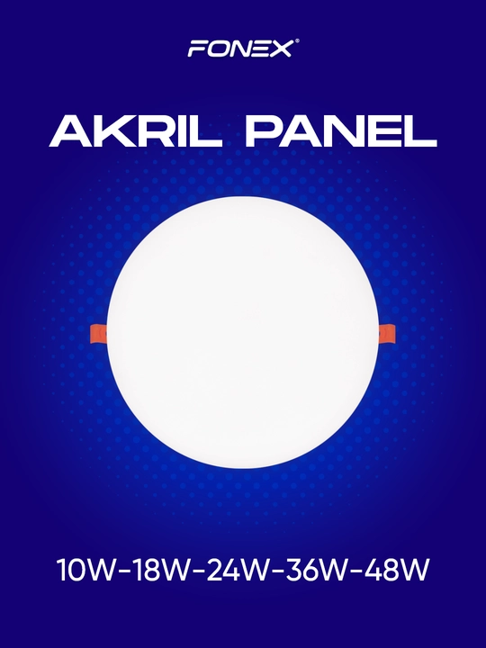 FONEX ichki o'rnatiladigan LED akril paneli, 10-18-24-36-48 W