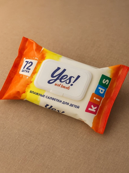 Nam salfetkalar Kids orange, 72 dona
