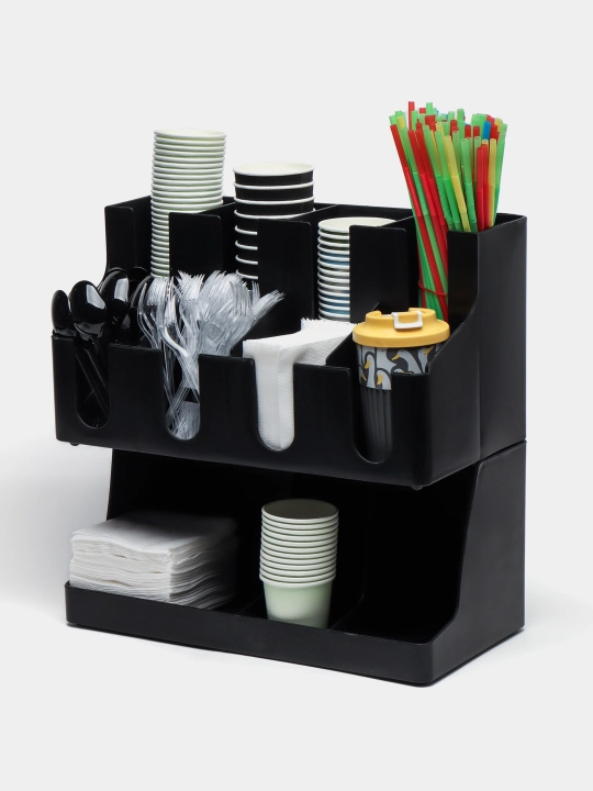 Stakan va qopqoqlar uchun dispenser, kafe, ofis, uy, umumiy ovqatlanish joyi, restoran