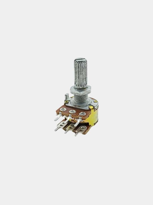 Potensiometr rezistor o‘zgaruvchan WH148-1 B100K 100 kOm, mono, 3 pin, L20 mm, 2-dona